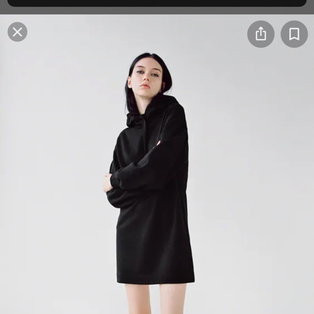 Zara black hoodie dress